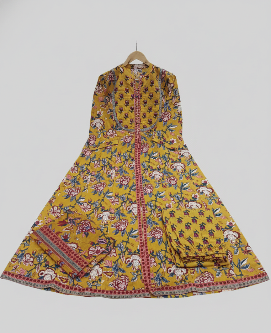 Pure Cotton Kurta and Dupatta Set – Fully Stitched