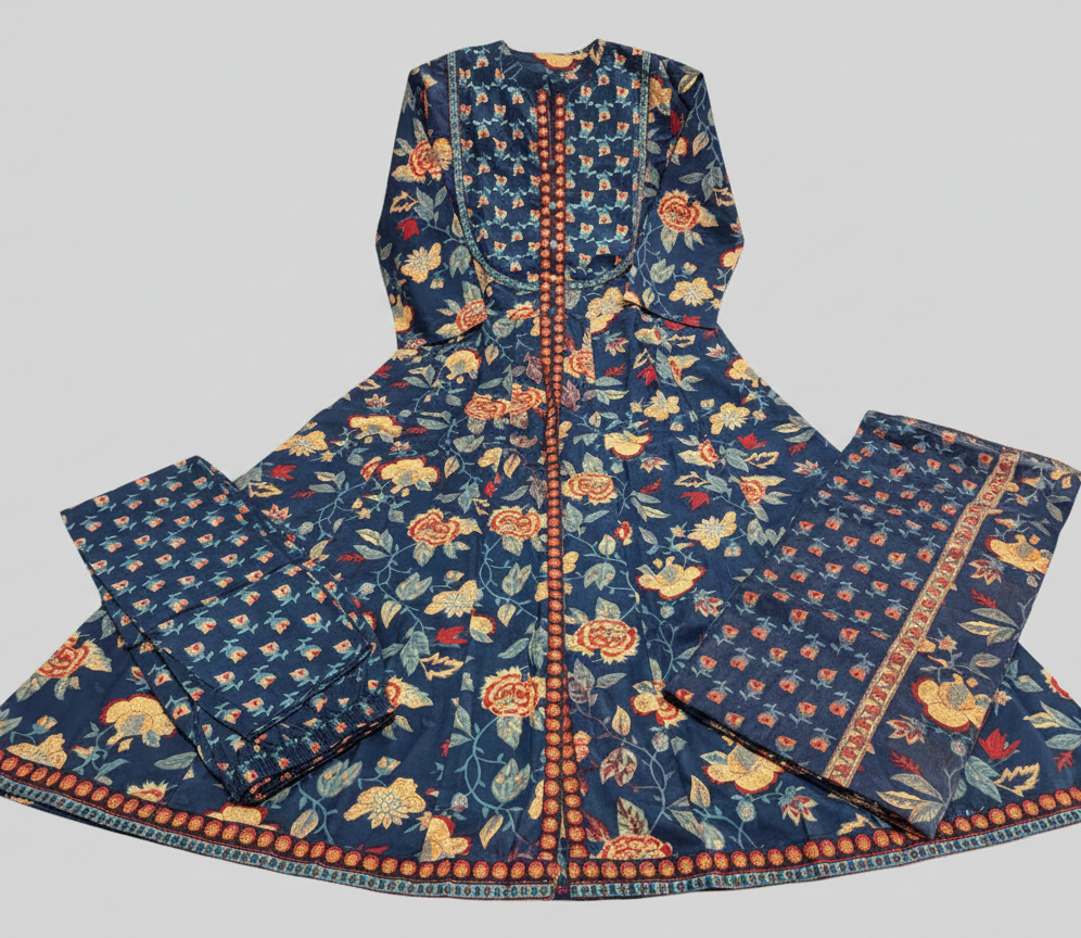 Pure Cotton Kurta and Dupatta Set – Fully Stitched