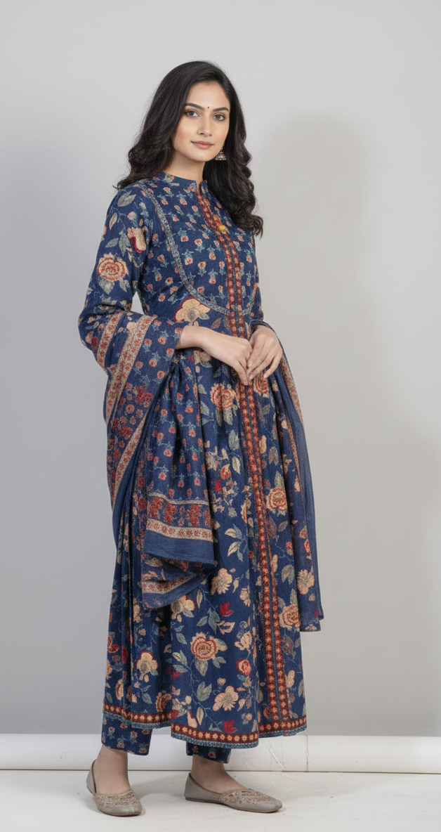 Pure Cotton Kurta and Dupatta Set – Fully Stitched