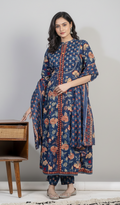 Pure Cotton Kurta and Dupatta Set – Fully Stitched