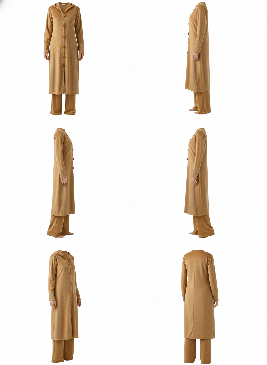 Premium Velvet Long Kurti with Straight Pants